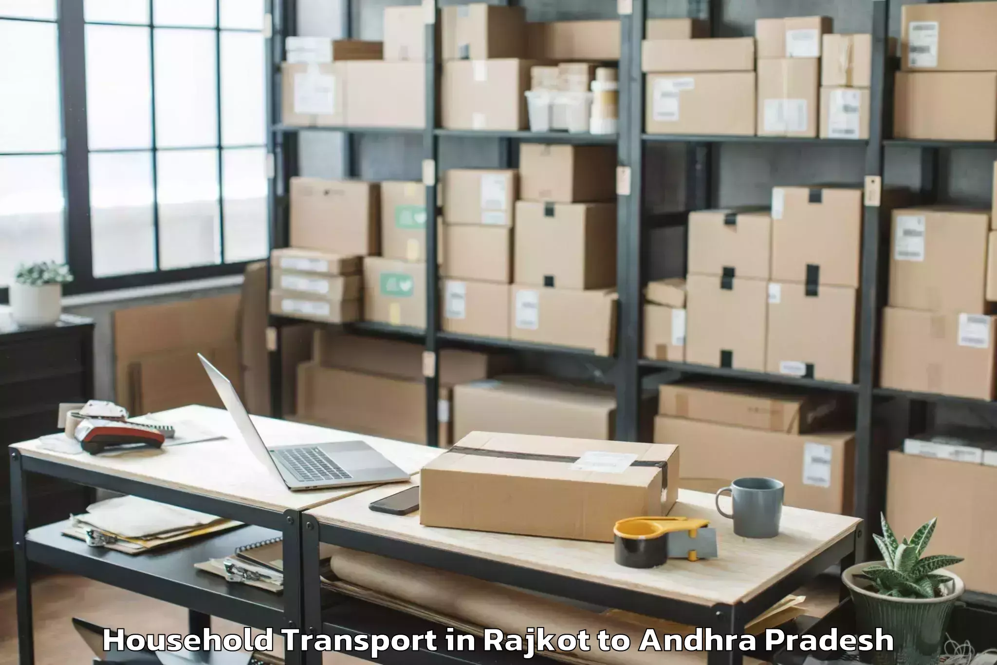 Reliable Rajkot to Pittalavanipalem Household Transport